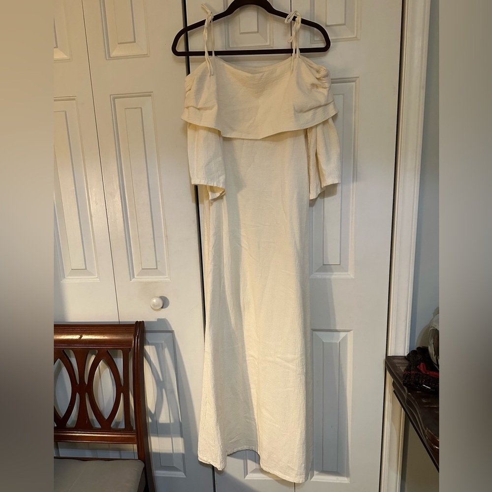 Soft Surroundings 100% cotton Romantic Cottagecore Beach Maxi Dress